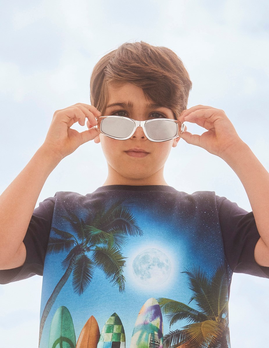 Soso - Silver Touch - Sporty silver sunglasses with mirrored lenses