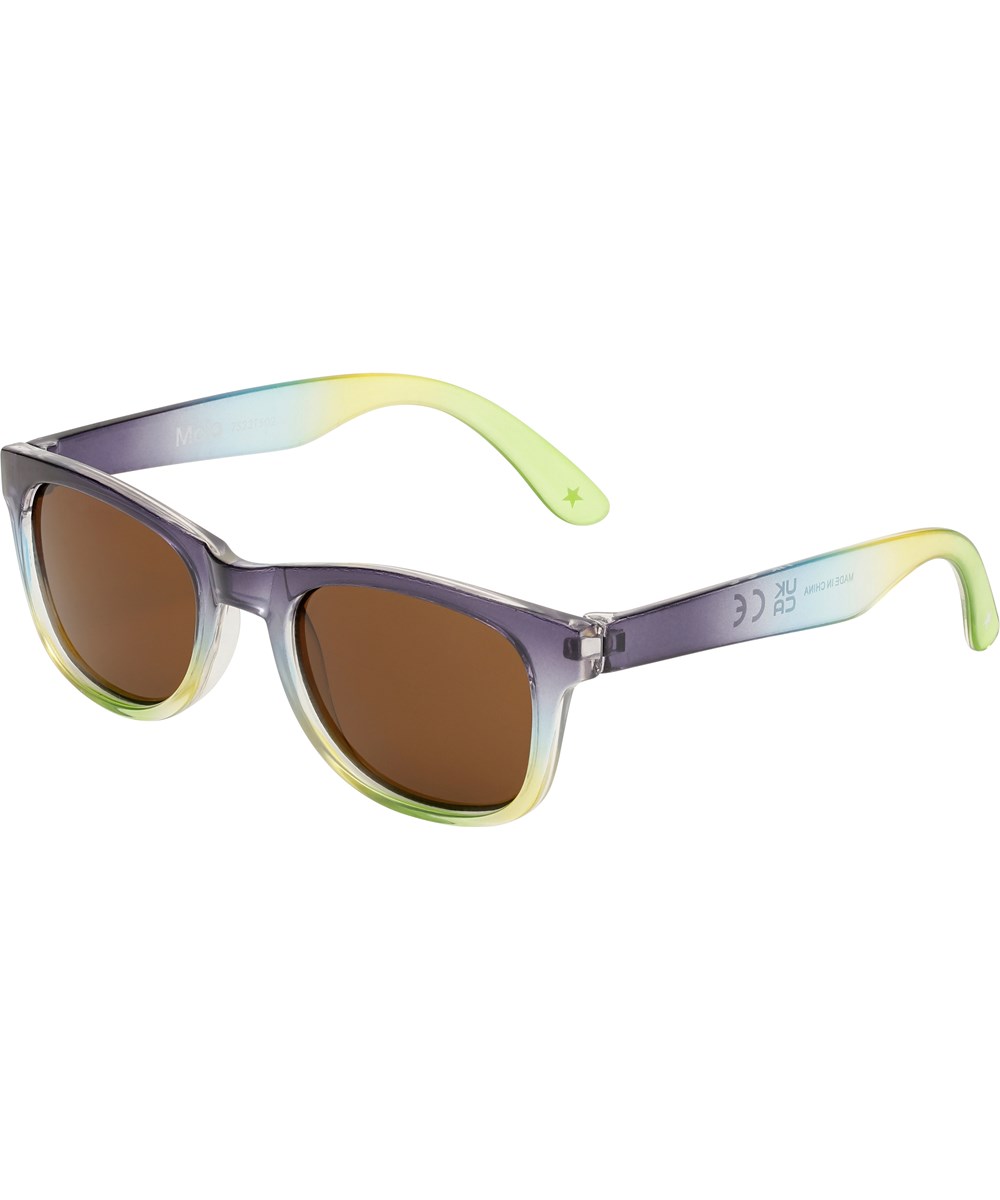 Star - Faded - Sunglasses in blue, light blue and green with brown lenses. 
