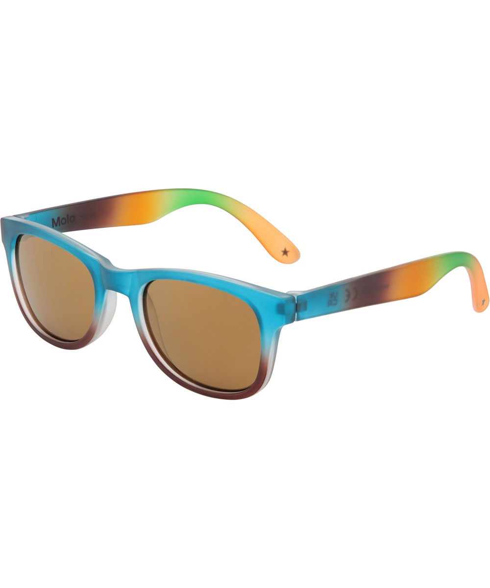 Star - Faded Colours - Sunglasses in blue, brown, orange and green with brown lenses
