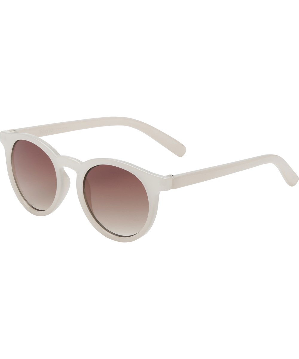 Sun Shine - Morganite - Light coloured, round sunglasses with dark lenses