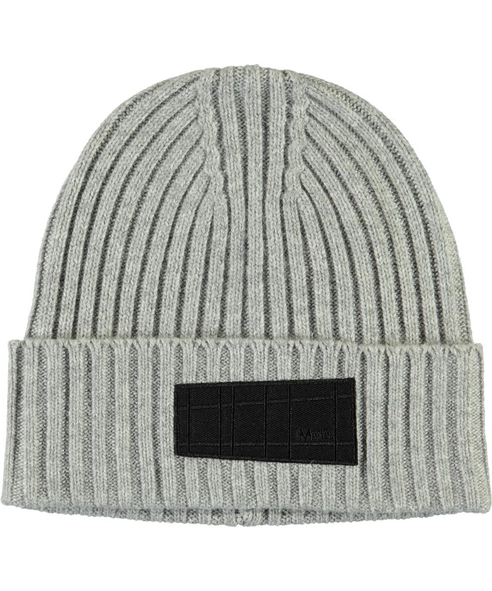Karli - Grey Melange - Graue Kabelstrick-Mütze