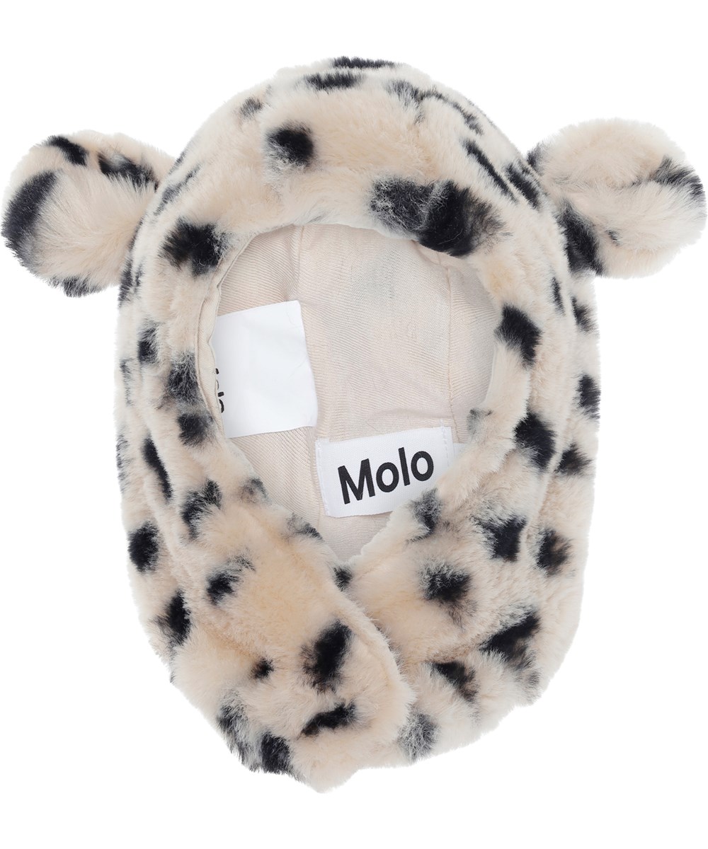 Kenobi - Wild Dot - Pelziger Schneeleoparden-Mütze mit Ohren