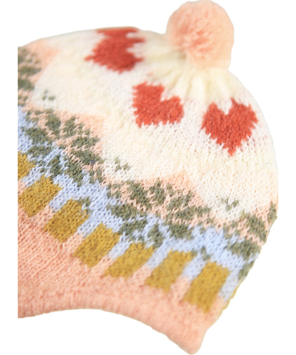 Kikki - Rose Cloud - Rosa Mütze aus Alpakawollmischung für Kinder.