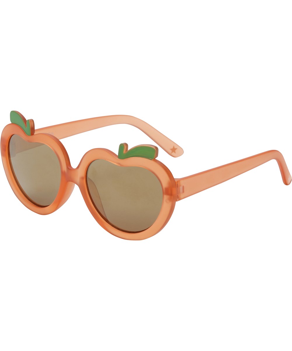 So Orange - Scarlet - Orangefarbene Sonnenbrille mit Apfelform und dunklen Gläsern