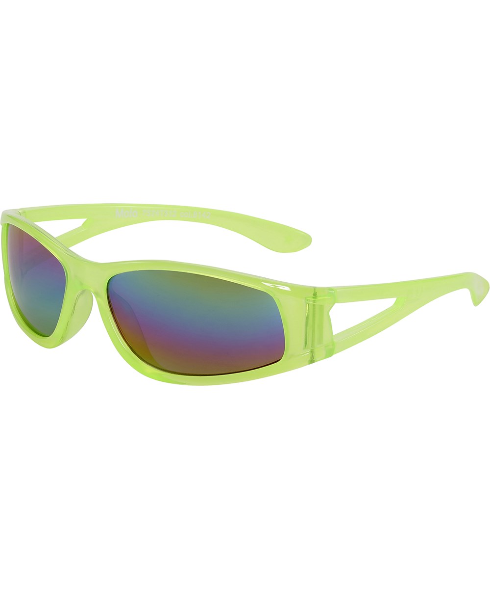 Soso - Neon Yellow - Sportliche neongelbe Sonnenbrille mit verspiegelten Gläsern