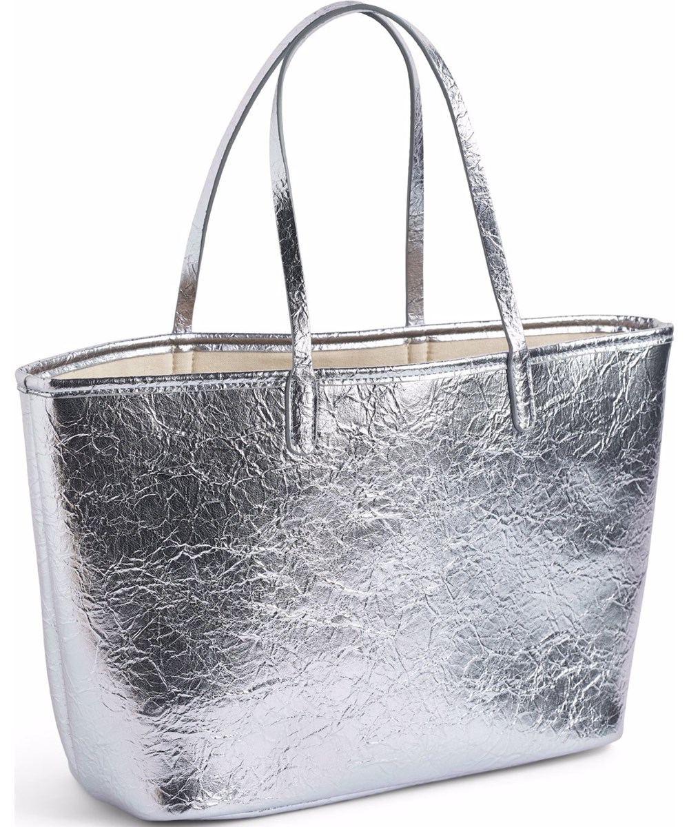 Ava Bag - Silver - Large silver shopper bag for children.