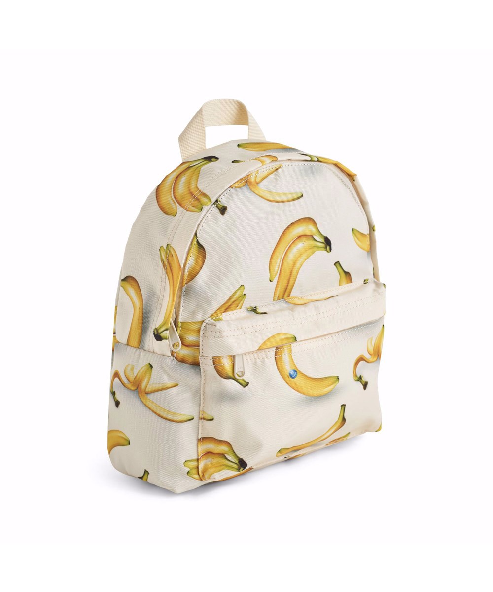 Backpack - Babynanas - Beige backpack with banana print for preschool children aged 3-6 years.
