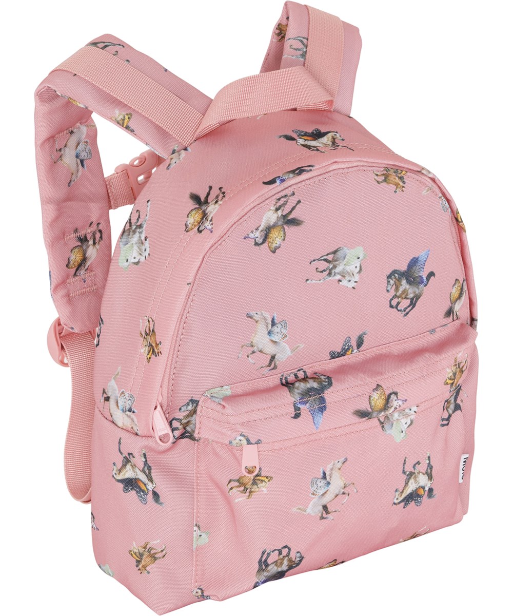 Backpack - Fairy Horses Mini - Small pink backpack with horse print