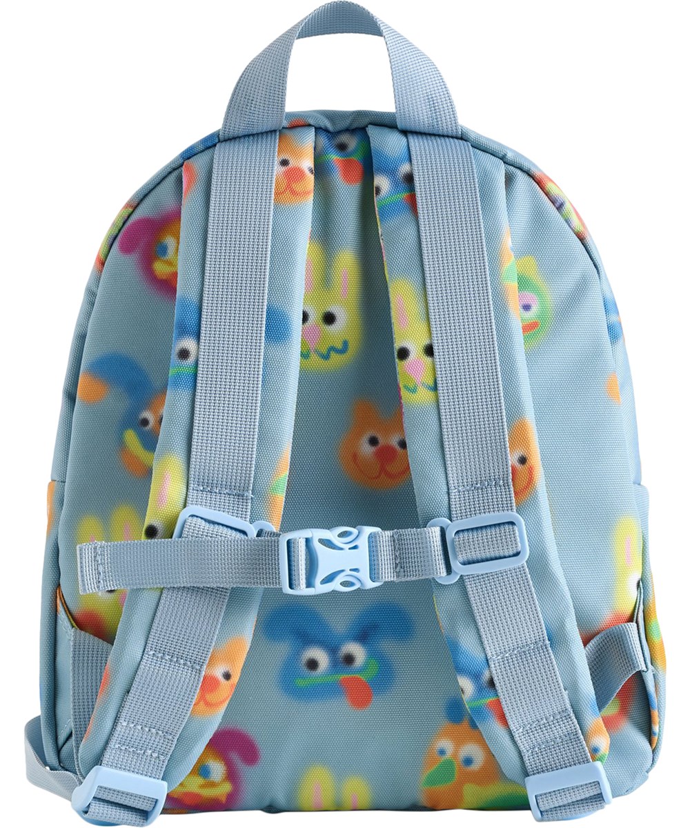 Backpack - Fuzzy Friends - Blue backpack for nursery children aged 3-6 years with a fun print 