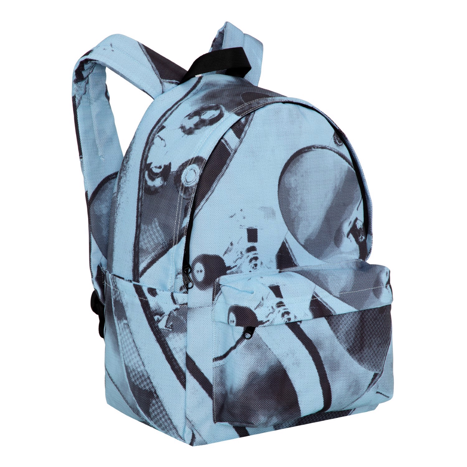 Backpack Mio Blue Boards Backpack in blue/black with a skateboard