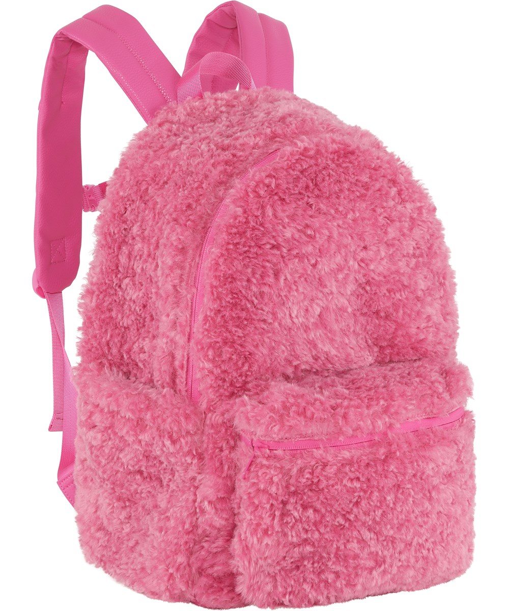 Backpack Mio - Soft Pink Magic - Fuzzy pink backpack in soft faux fur