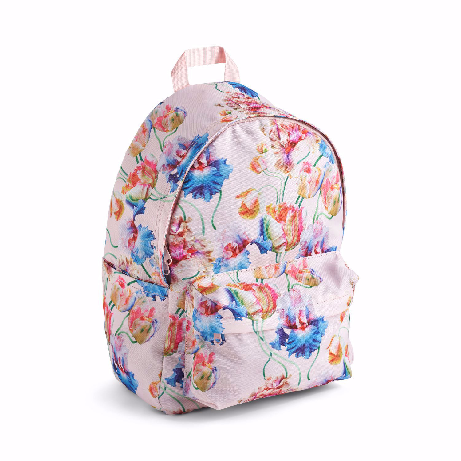 Backpack Mio - Tulip Pink - Pink school backpack with floral