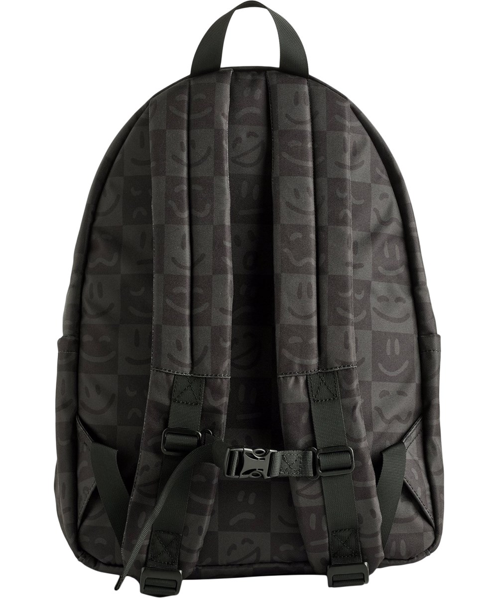 Backpack Mio - Vibe Checks BLK - Black/grey backpack for children with a check pattern 