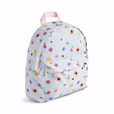 Floral backpack beautiful light blue and pink pastel flowered backpack dbfee719081883ec12df640a9225f2  main image 2