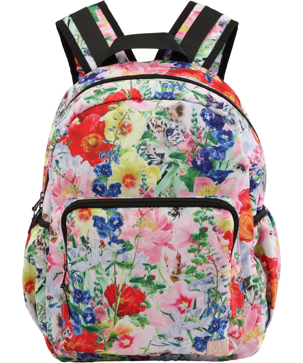 Big backpack - Hide And Seek - Recycled backpack with floral print