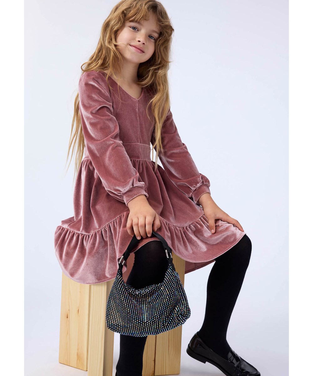 Dolly Bag - Shimmering - Festive black handbag with beautiful sequins for children.