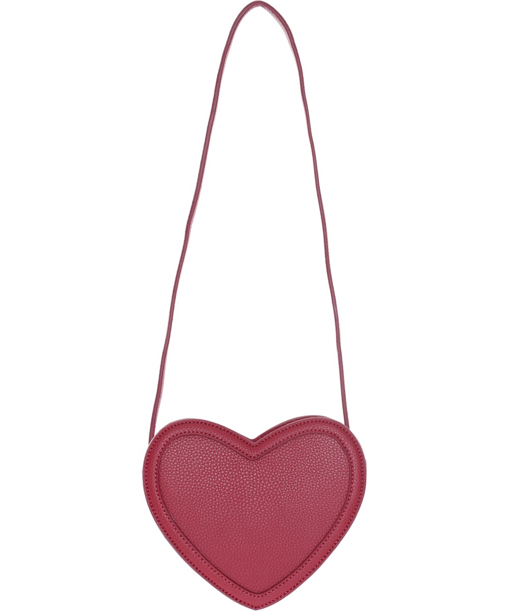 Heart Bag - Velvety - Red heart shaped crossbody bag - Molo