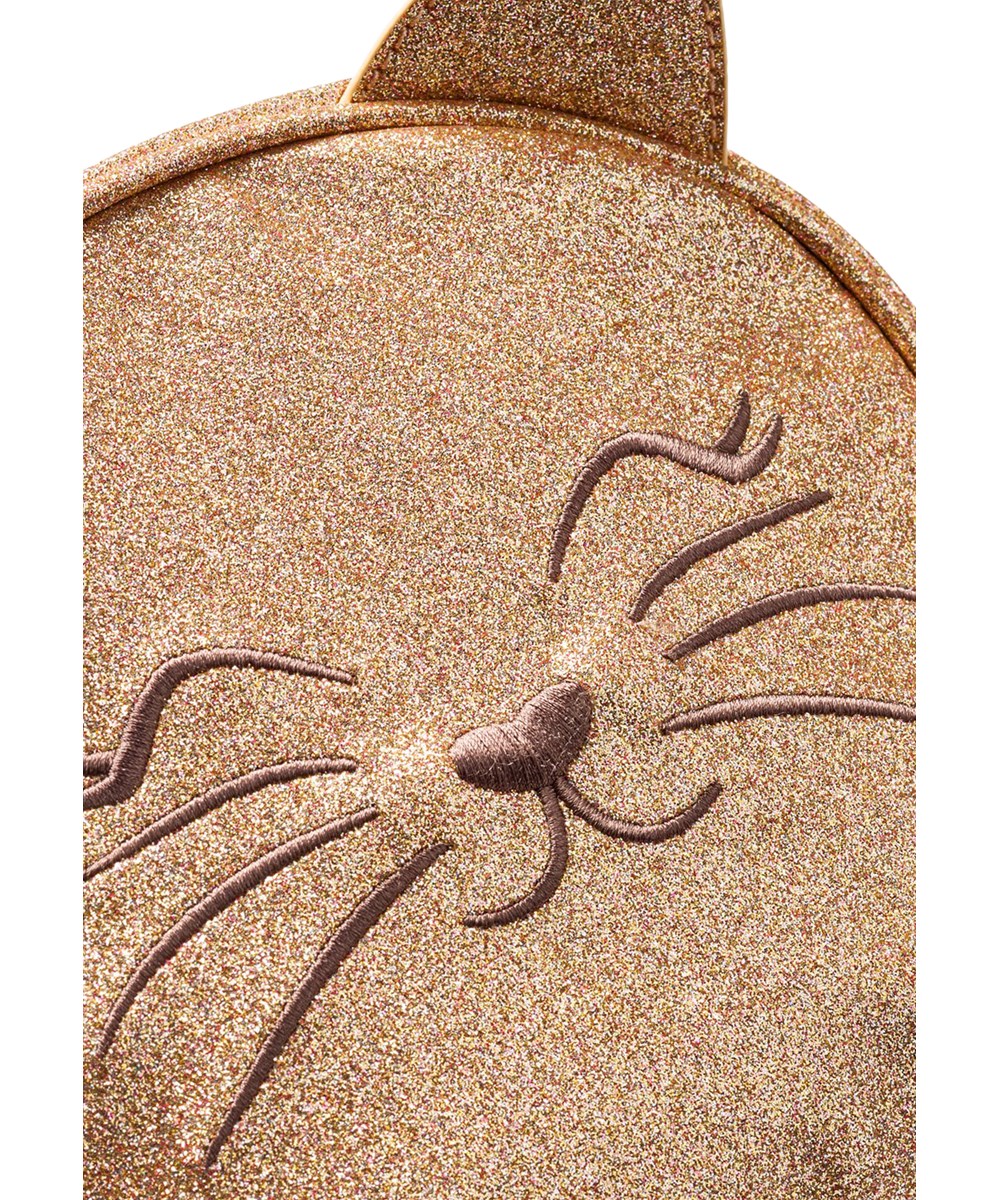 Kitty Backpack - Petal Blush - Cat backpack for children in gold and glitter with adjustable straps 