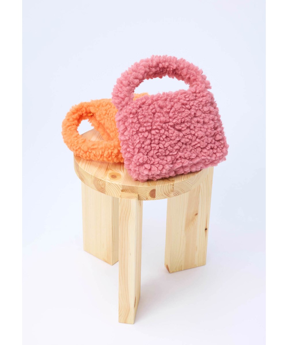 Moni Bag - Fox Glove - Nice pink bag in fluffy teddy fleece for children.