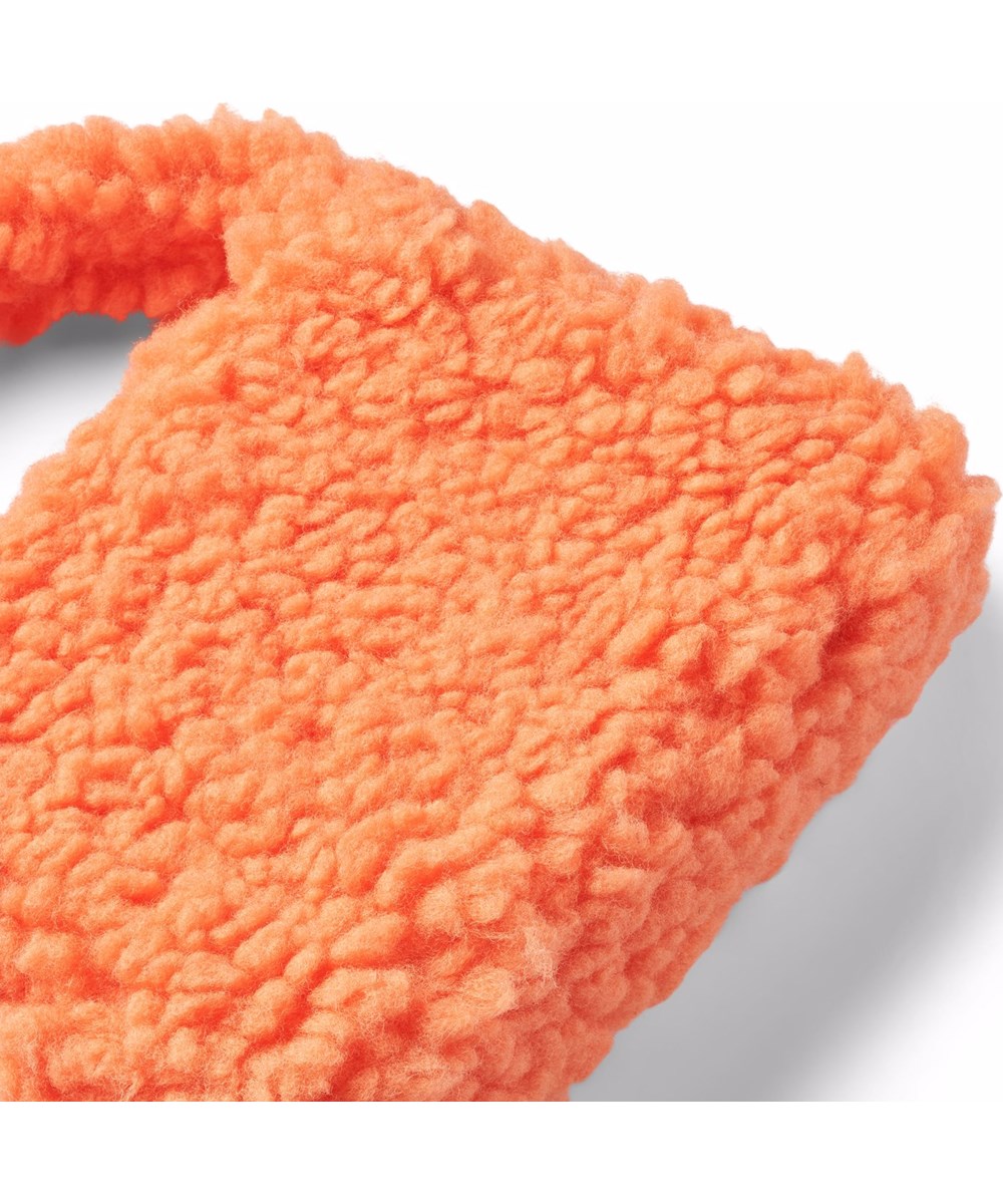 Moni Bag - Pastel Orange - Nice orange bag in fluffy teddyfleece for children.