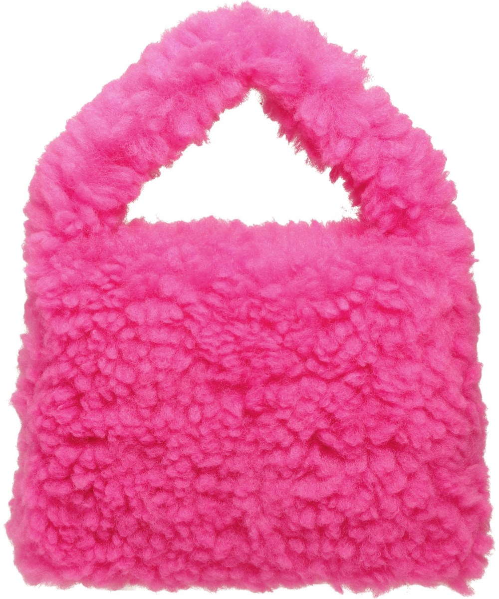 Moni bag - Shocking Pink - Pink teddy handbag with magnetic closure, high quality.