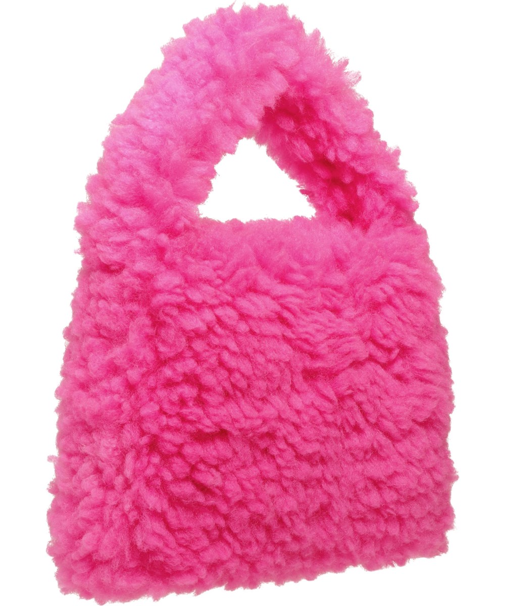 Moni bag - Shocking Pink - Pink teddy handbag with magnetic closure, high quality.