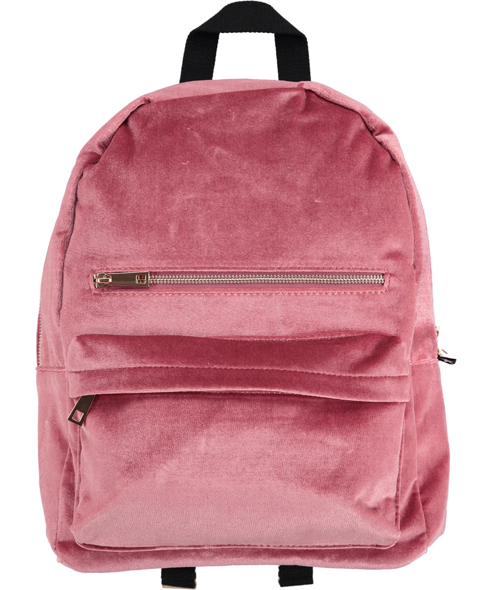 Velvet backpack - Fox Glove - Backpack in rose velour