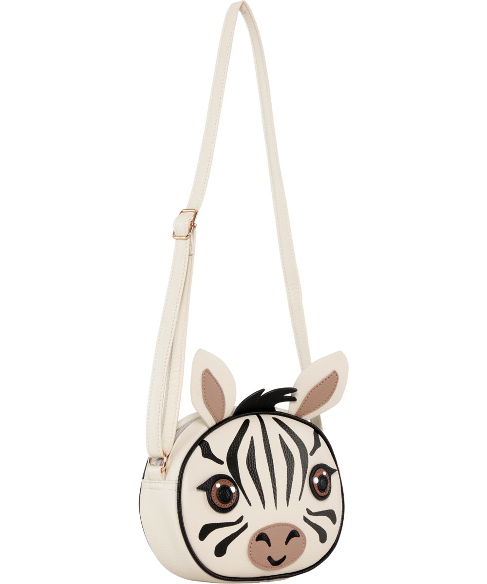 Zebra Bag - Sea Shell - Black and white zebra motif bag with adjustable shoulder strap.