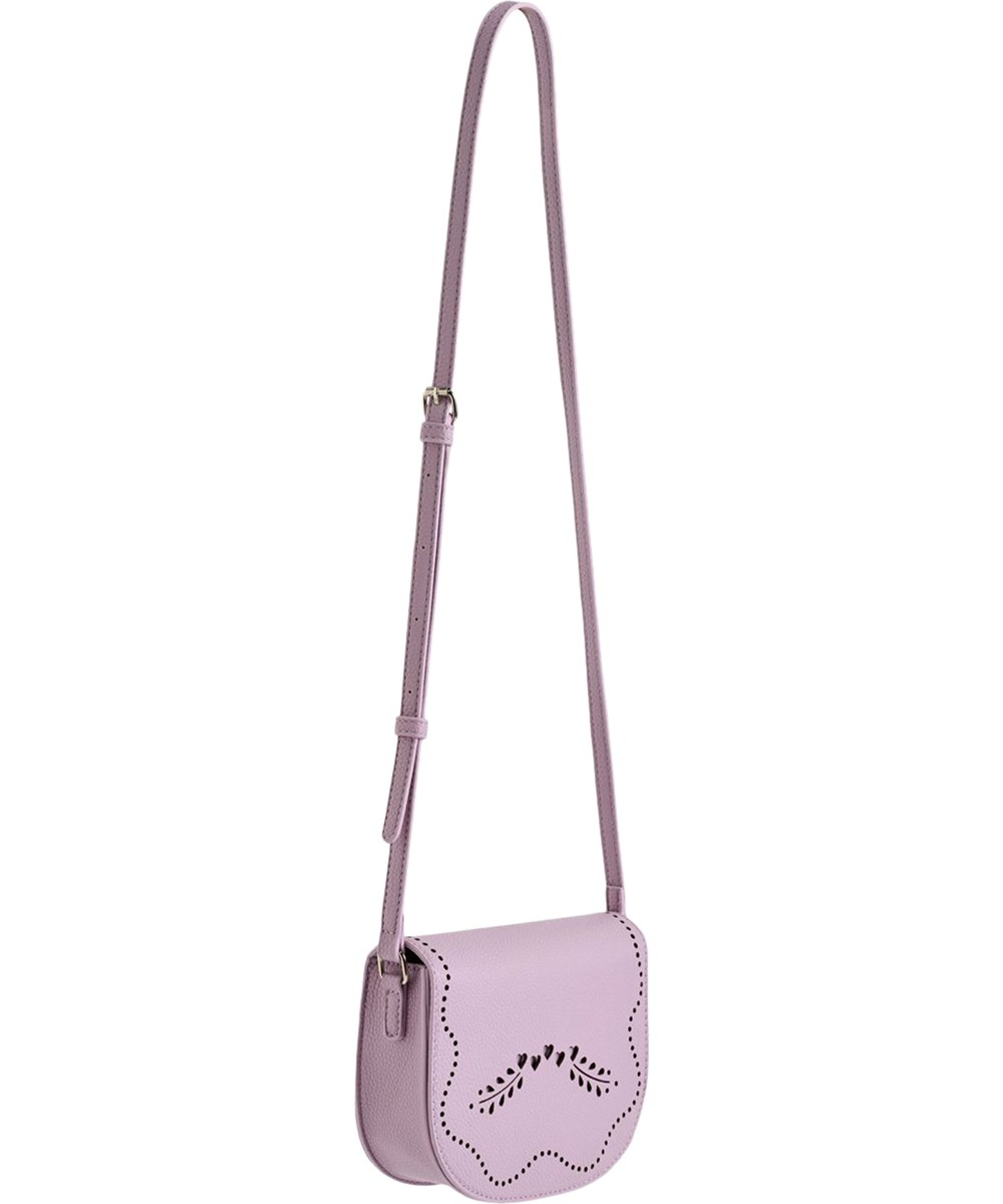Zora Bag - Crocus Petal - Small shoulder bag with eyelet pattern and adjustable strap