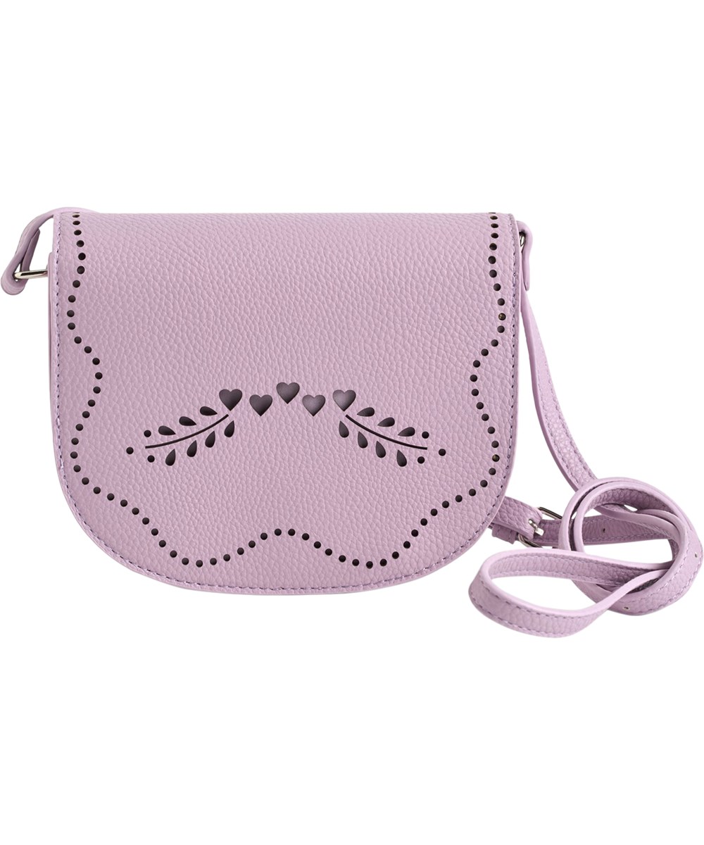 Zora Bag - Crocus Petal - Small shoulder bag with eyelet pattern and adjustable strap
