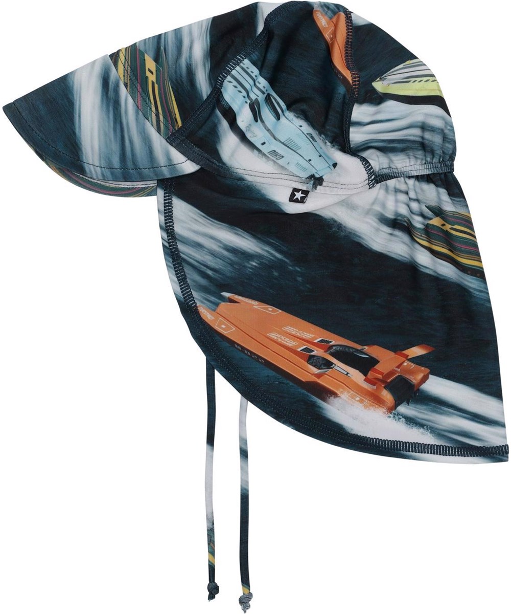 Nando - Super Boats - UV Baby-Sonnenhut mit Schnellbooten