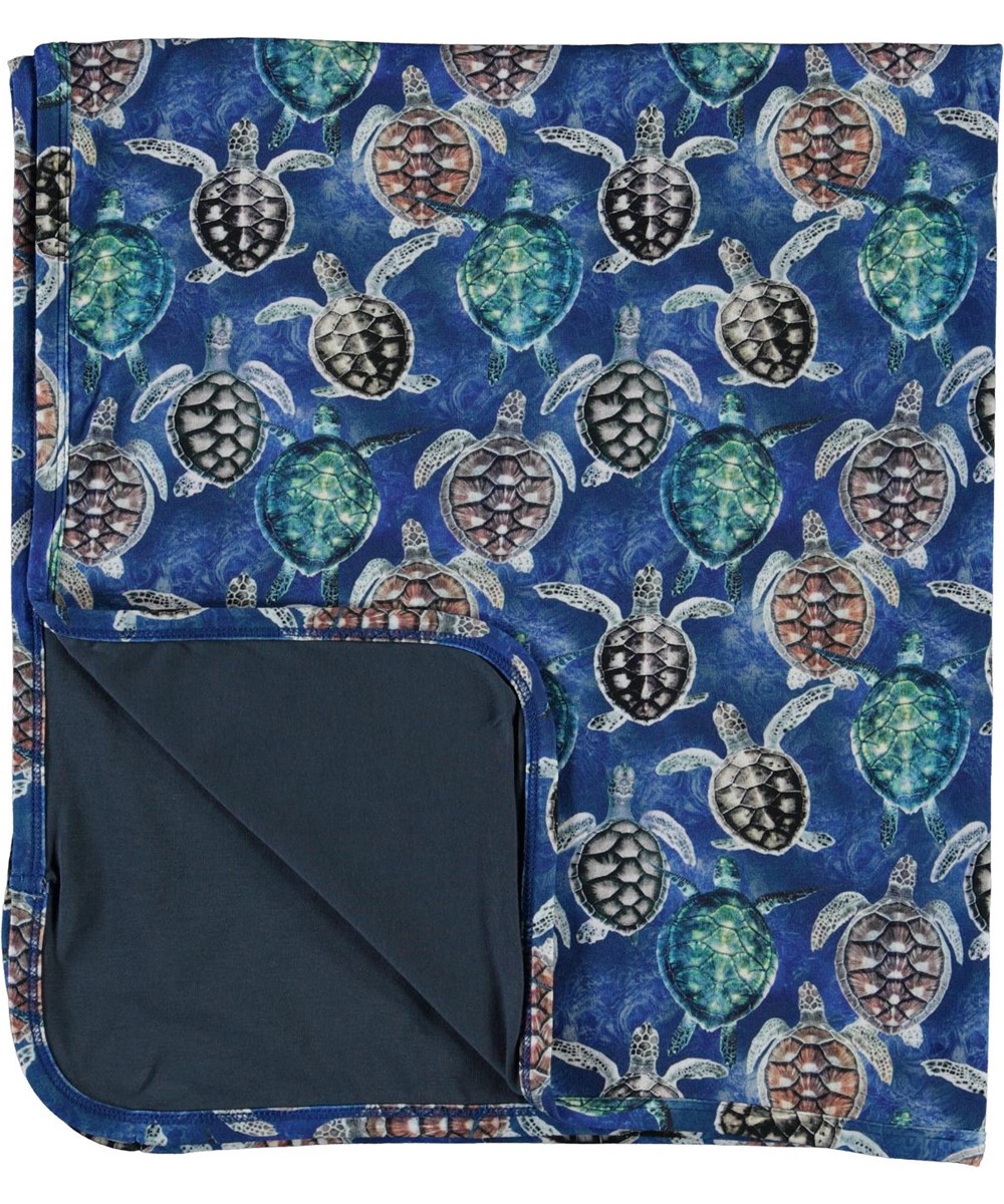 Niles - Mini Turtles - Weiche Decke in Blau mit Schildkröten