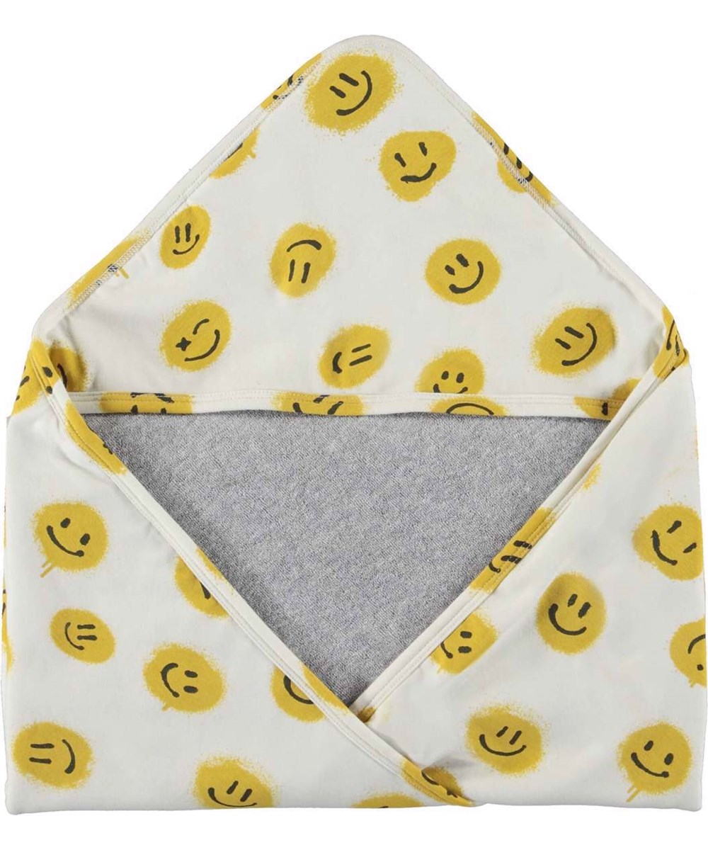 Now - All Smiles - Babydecke gewickeltes Handtuch Smiley