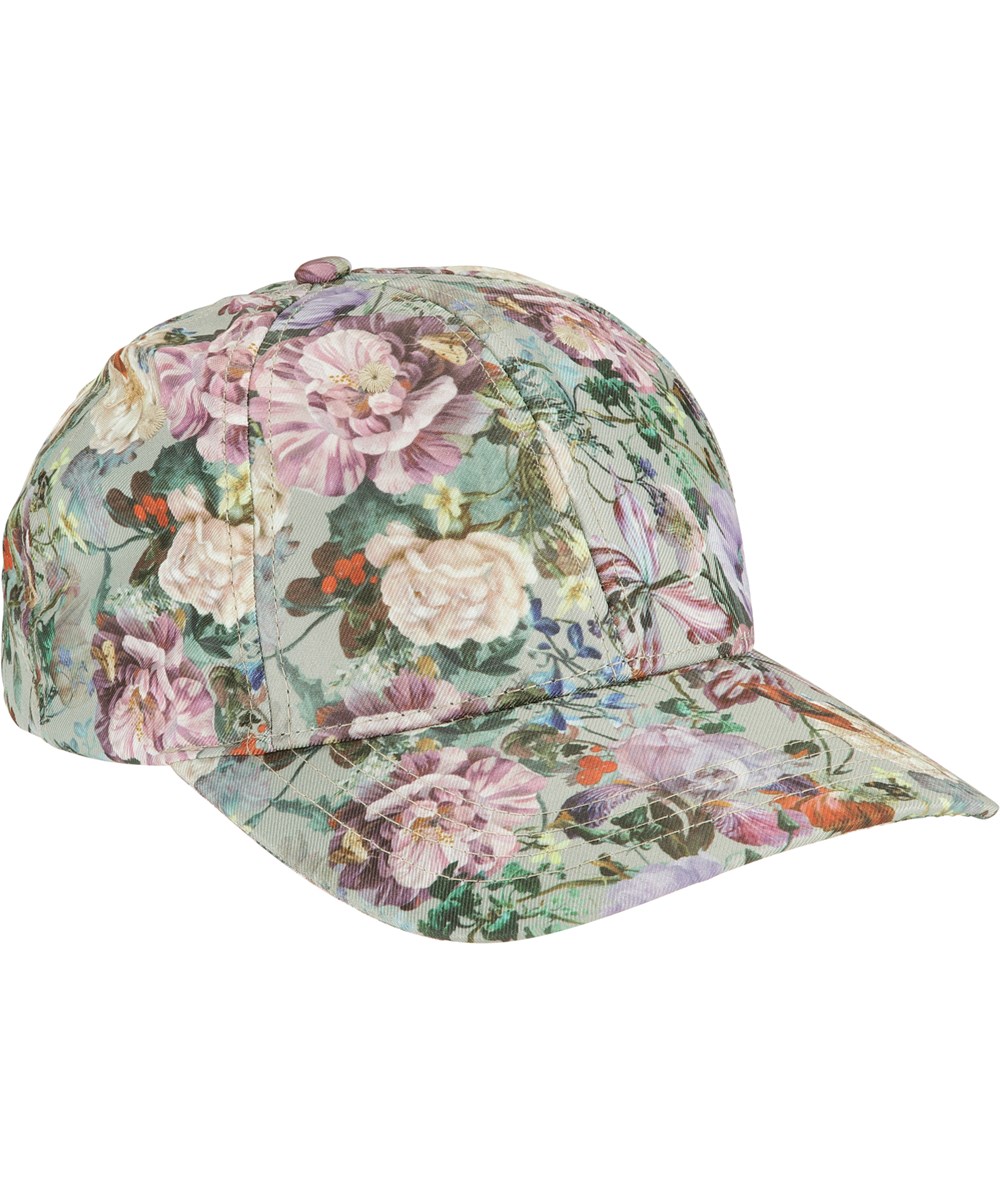 Sebastian - Green Botanic - Cap in Hellgrün mit Blumendruck