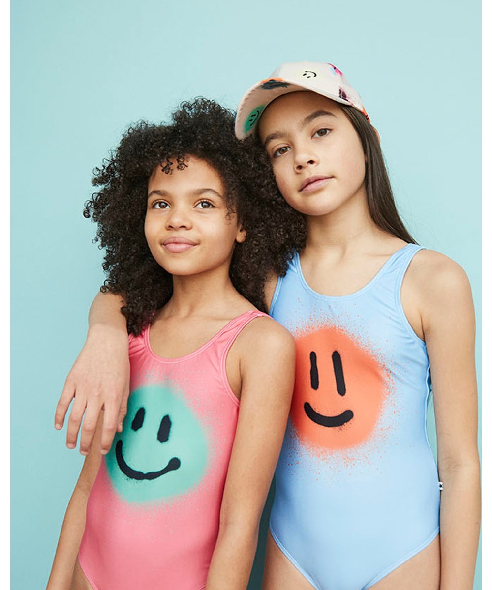 Sebastian - Happy Dots - Baseballcap mit Aufdruck aus verschiedenfarbigen Smileys