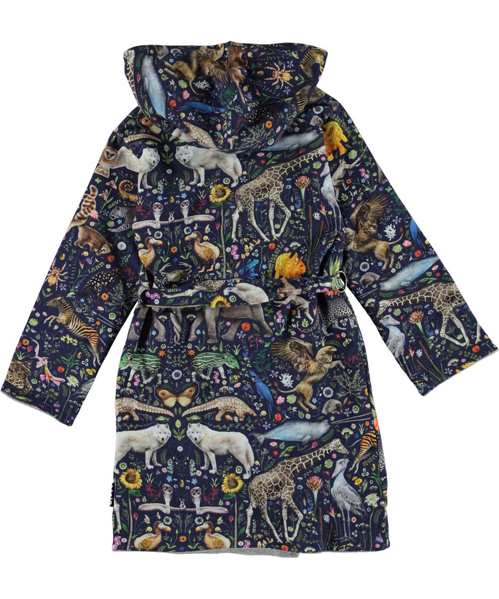 Wave - Sky Faunatastic - Öko-Bademantel surreale Tiere