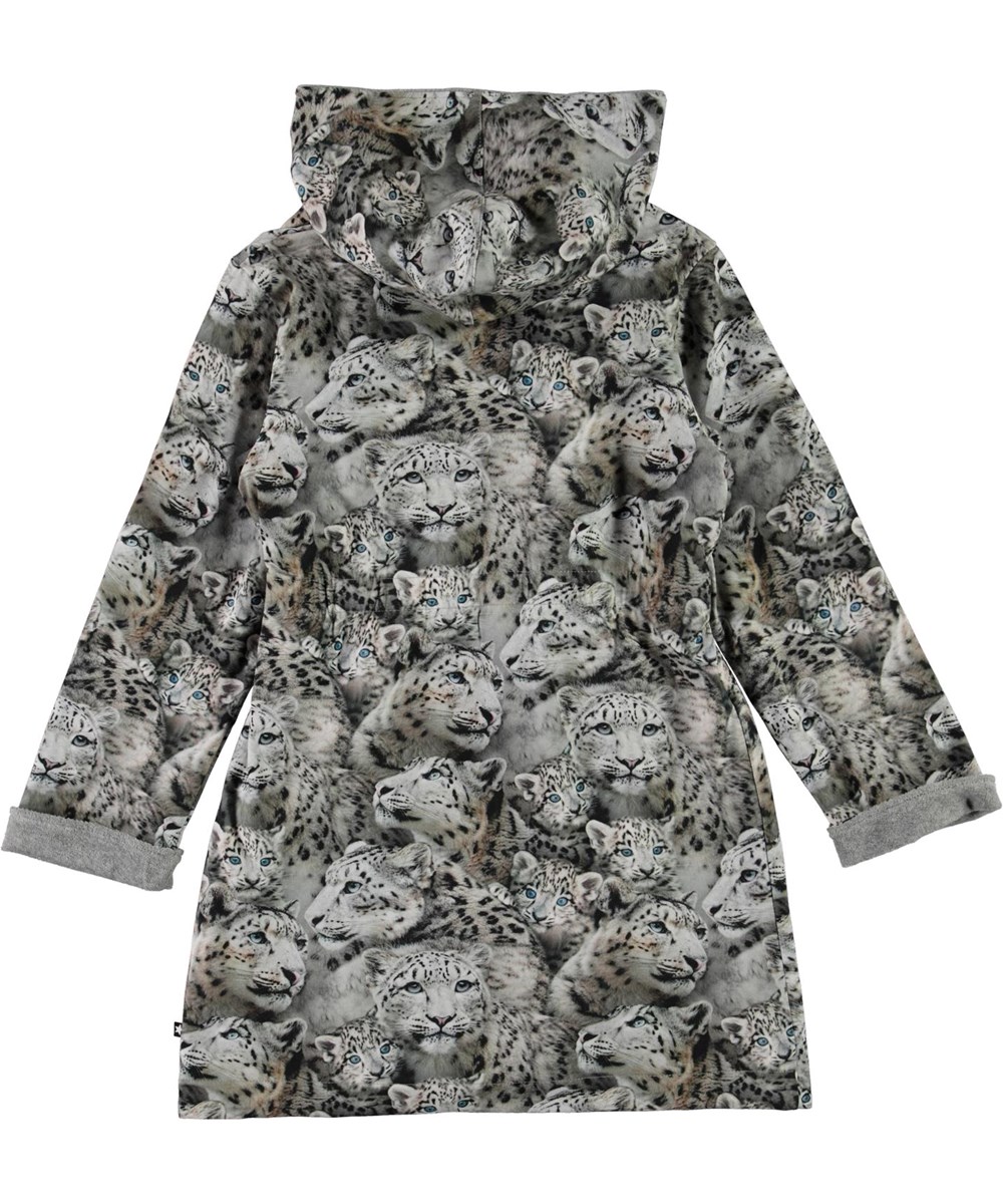 Way - Winter Leopards - Öko-Bademantel mit Schneeleopardenmuster