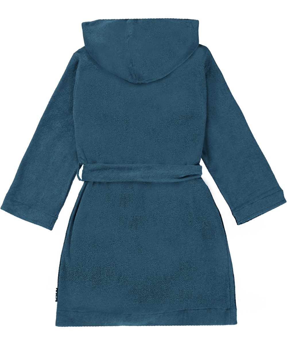 Wyn - Atlas Blue - Dunkelblauer Öko-Bademantel