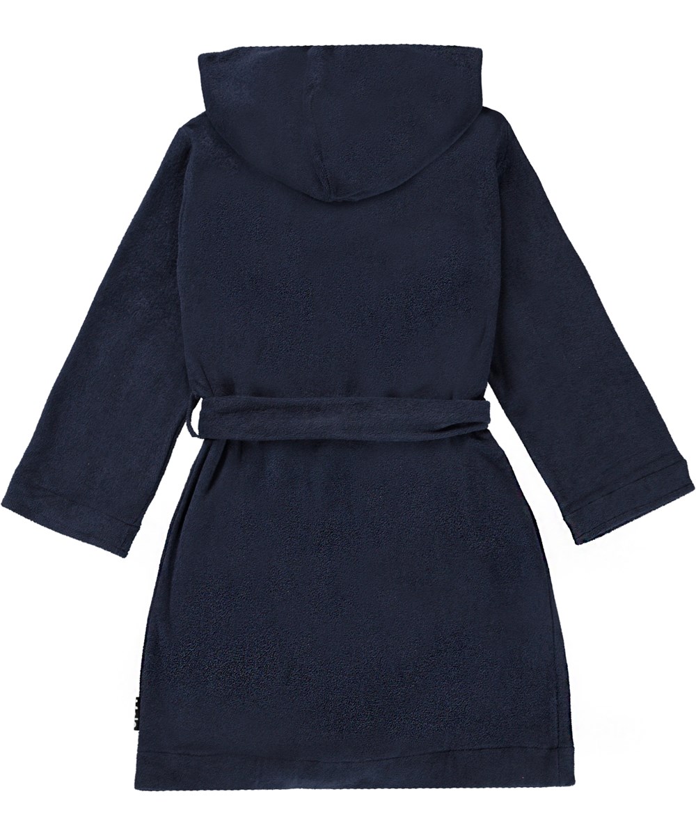 Wyn - Galaxy Blue - Öko-Bademantel aus blauem Frottee