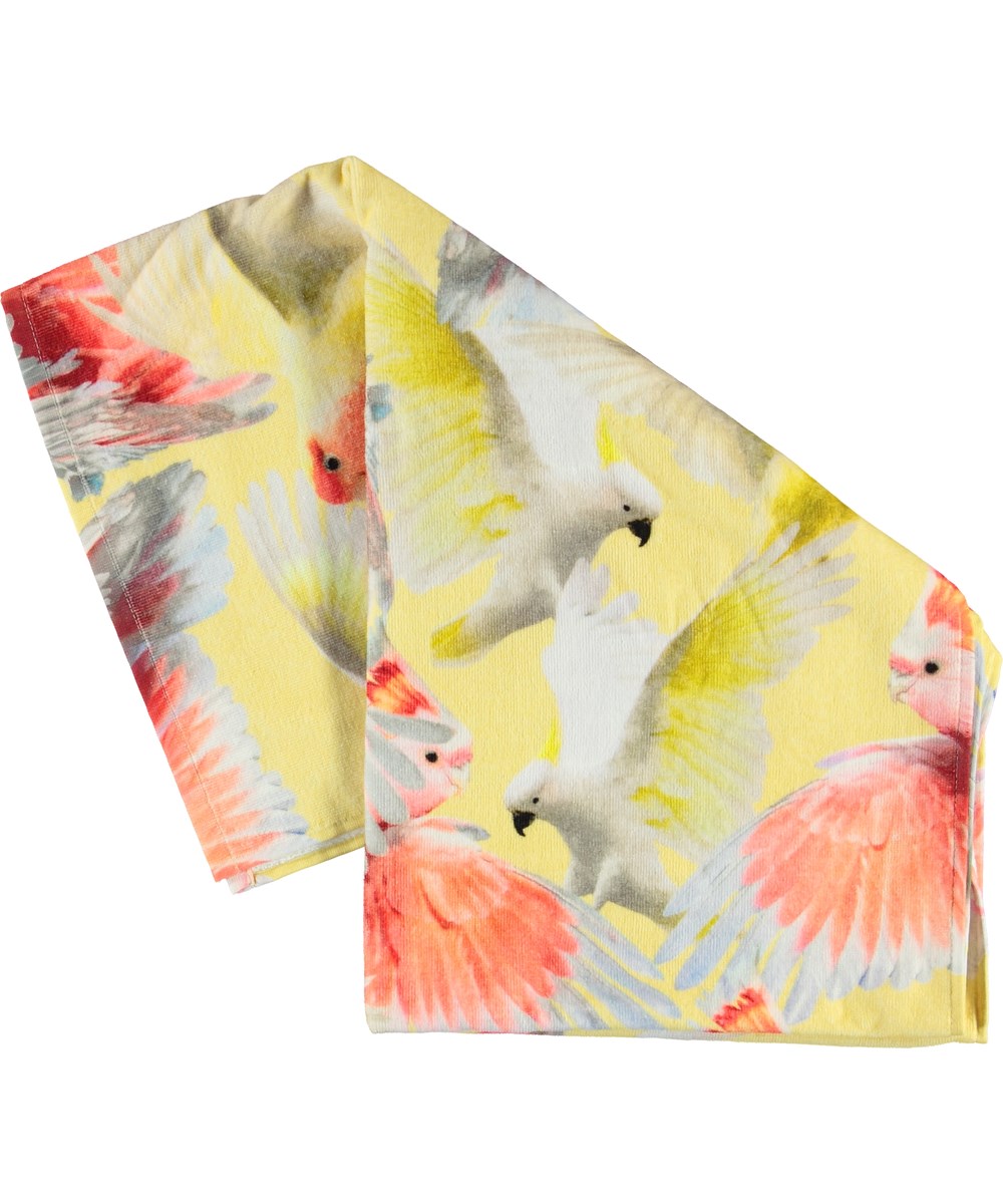 Beach Towel - Big Cockatoos - Badehåndklæde med papegøjer