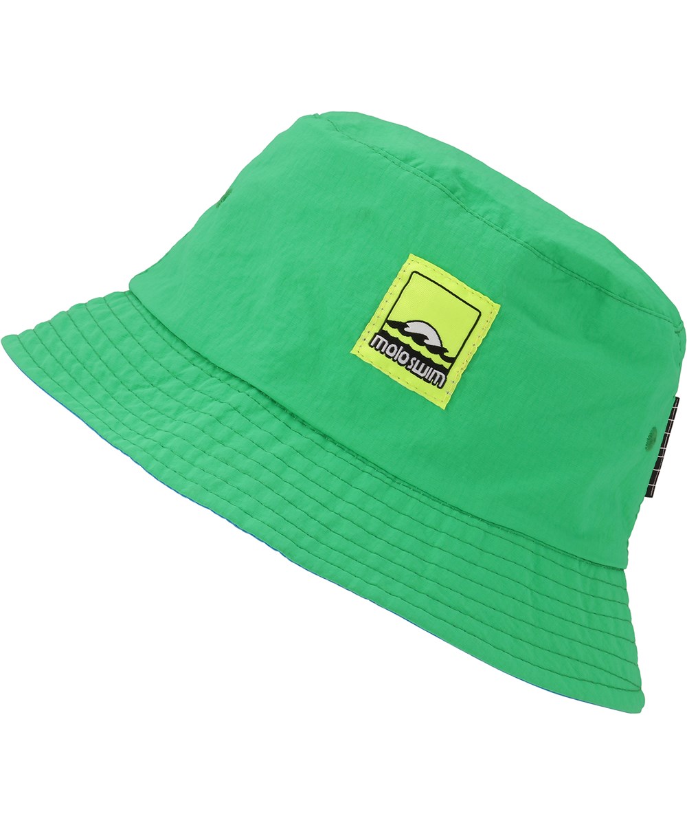 Siks - Bright Green - Grøn og blå 2-i-1 vendbar bøllehat