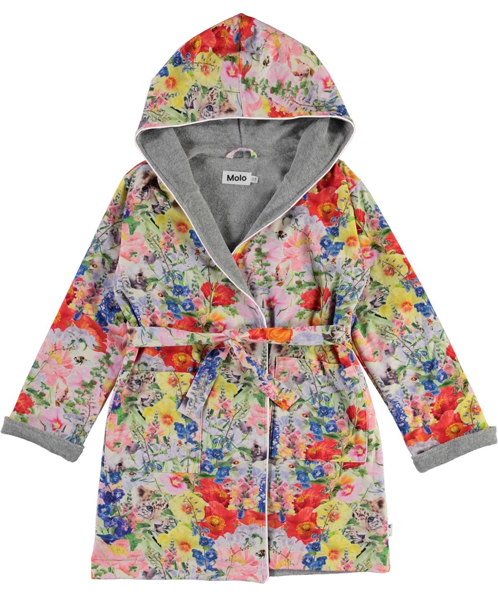 Way - Hide And Seek - Økologisk badekåbe med blomster print