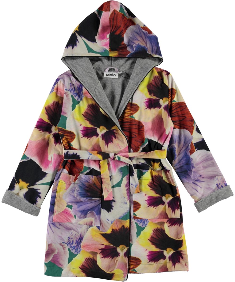 Way - Velvet Floral - Økologisk badekåbe med blomster print