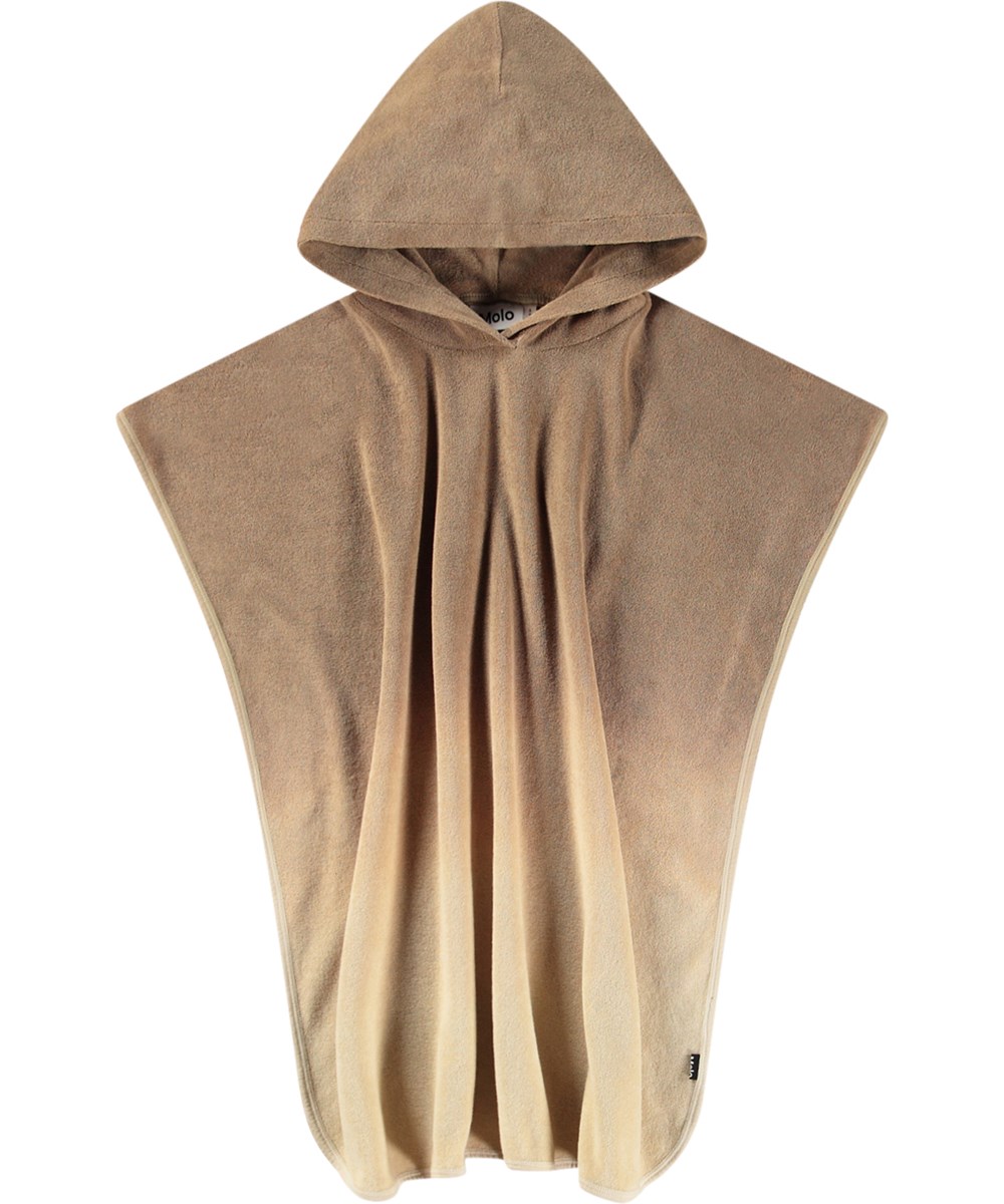 Beach Cover Up - Sandalwood - Brown children's hooded bath poncho in soft cotton terry.