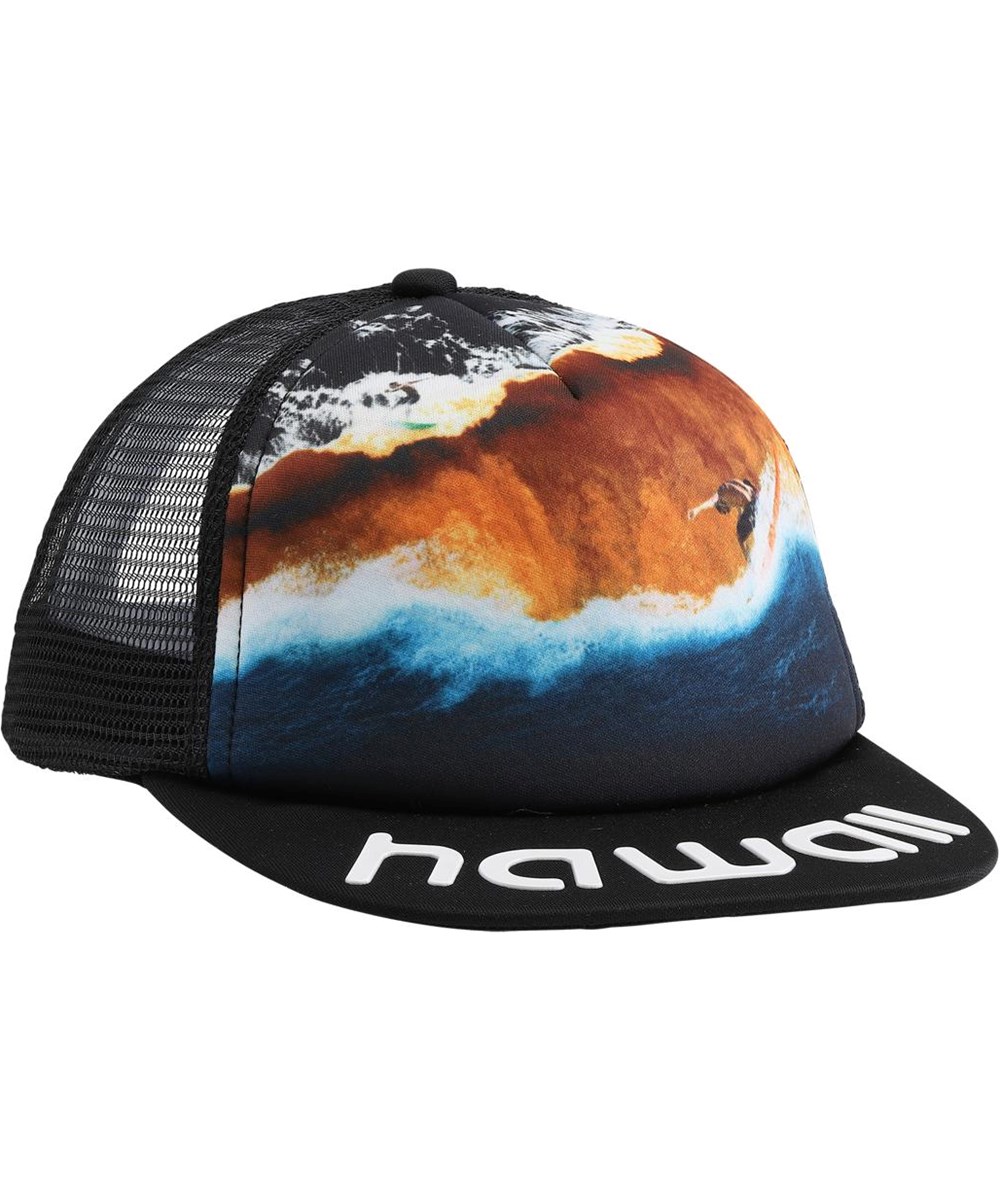 Big Shadow - Colour Block Waves - Cap with surfer and waves