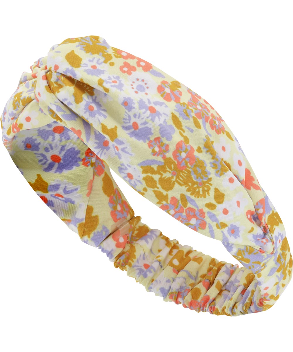 Hairband - Meadow Day - Light yellow hair band with floral print