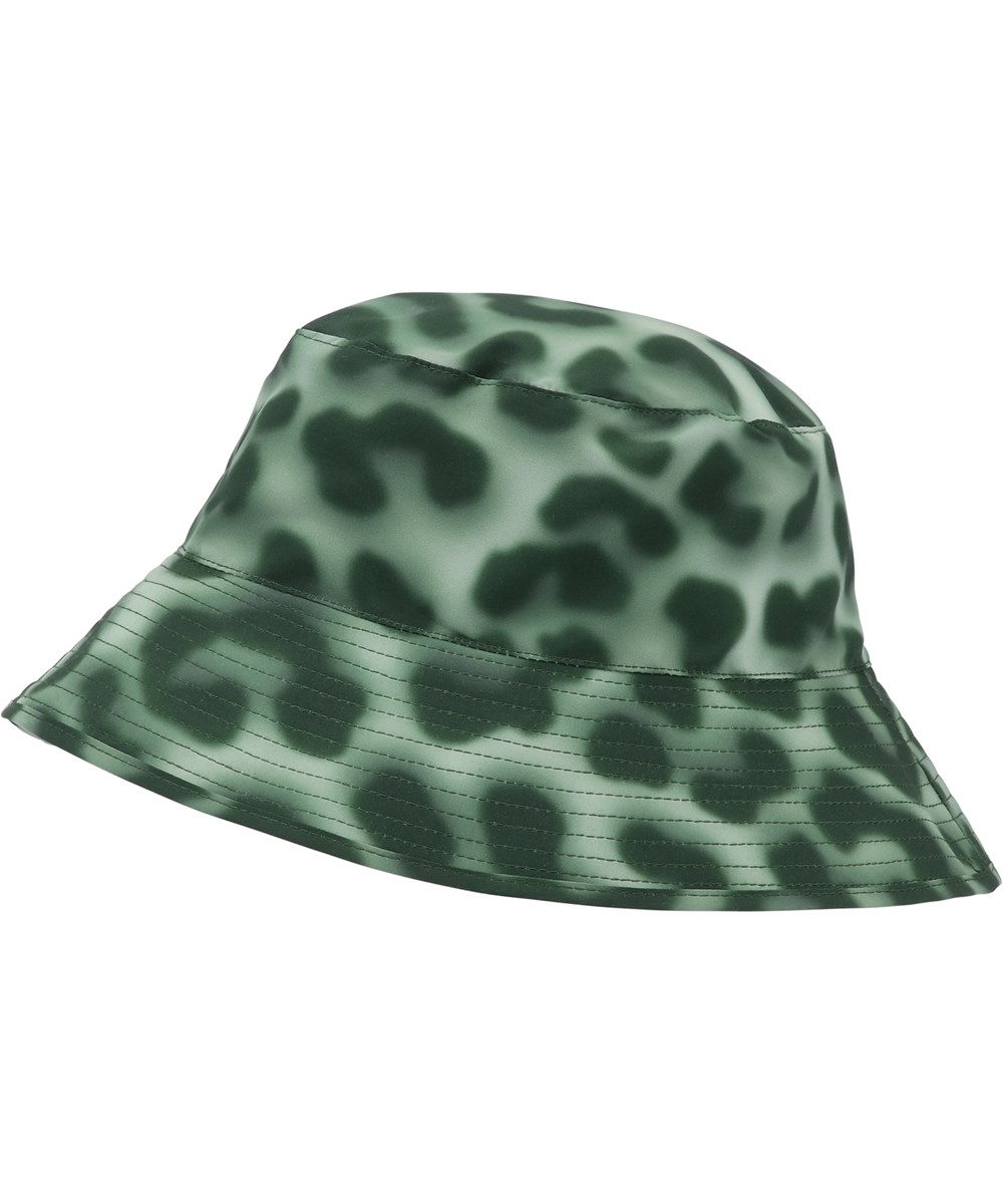 Nadia - Spray Jaguar - Green leopard bucket hat with 50+ UV protection