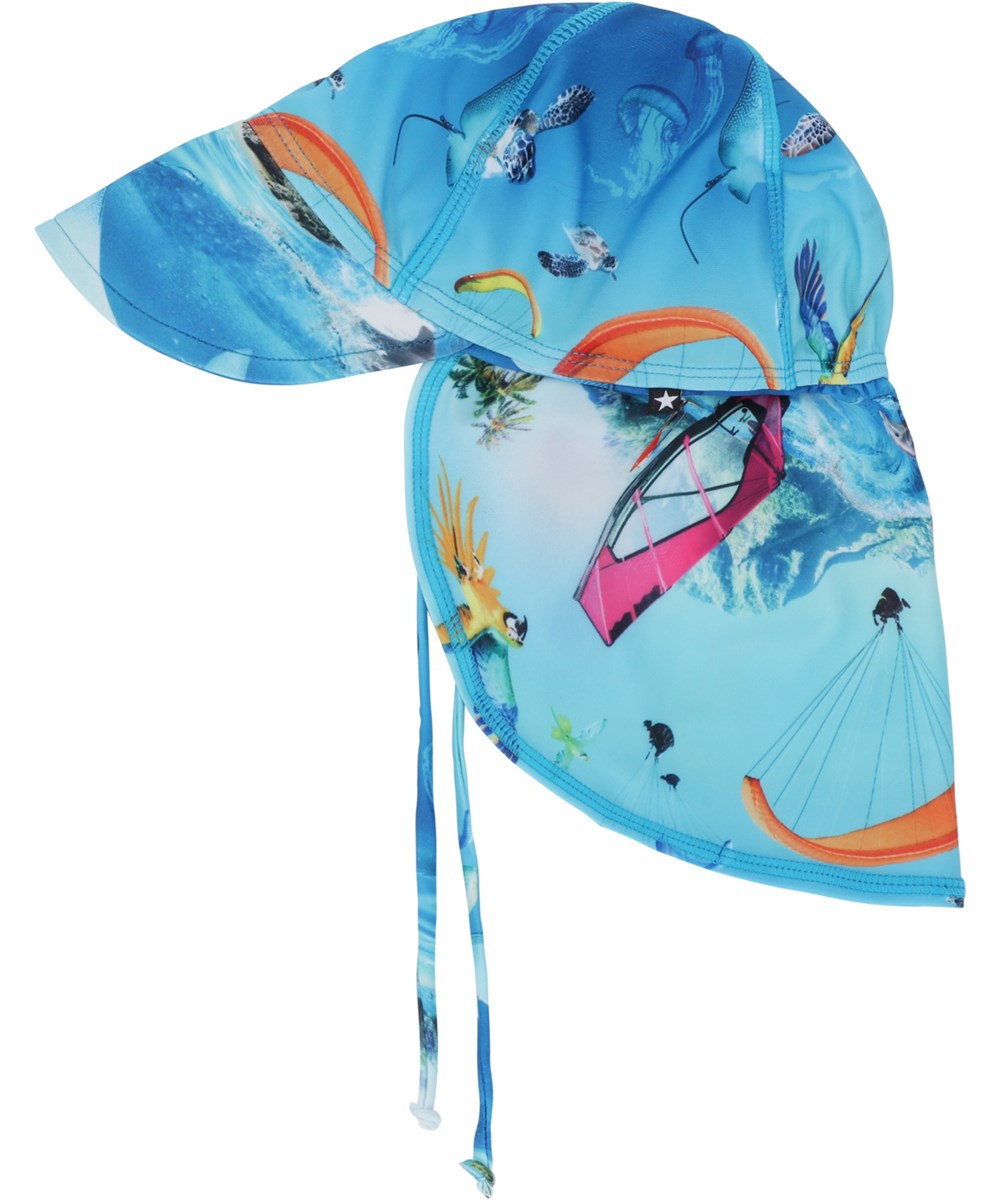 Nando - Passion For Motion - Light blue sun hat with print of sports and animals