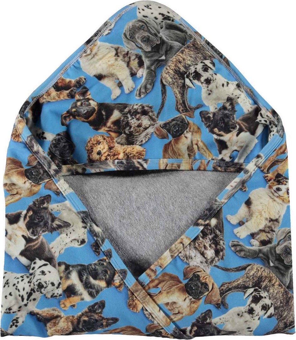 Now - Pups - Baby blanket wrap towel puppies 