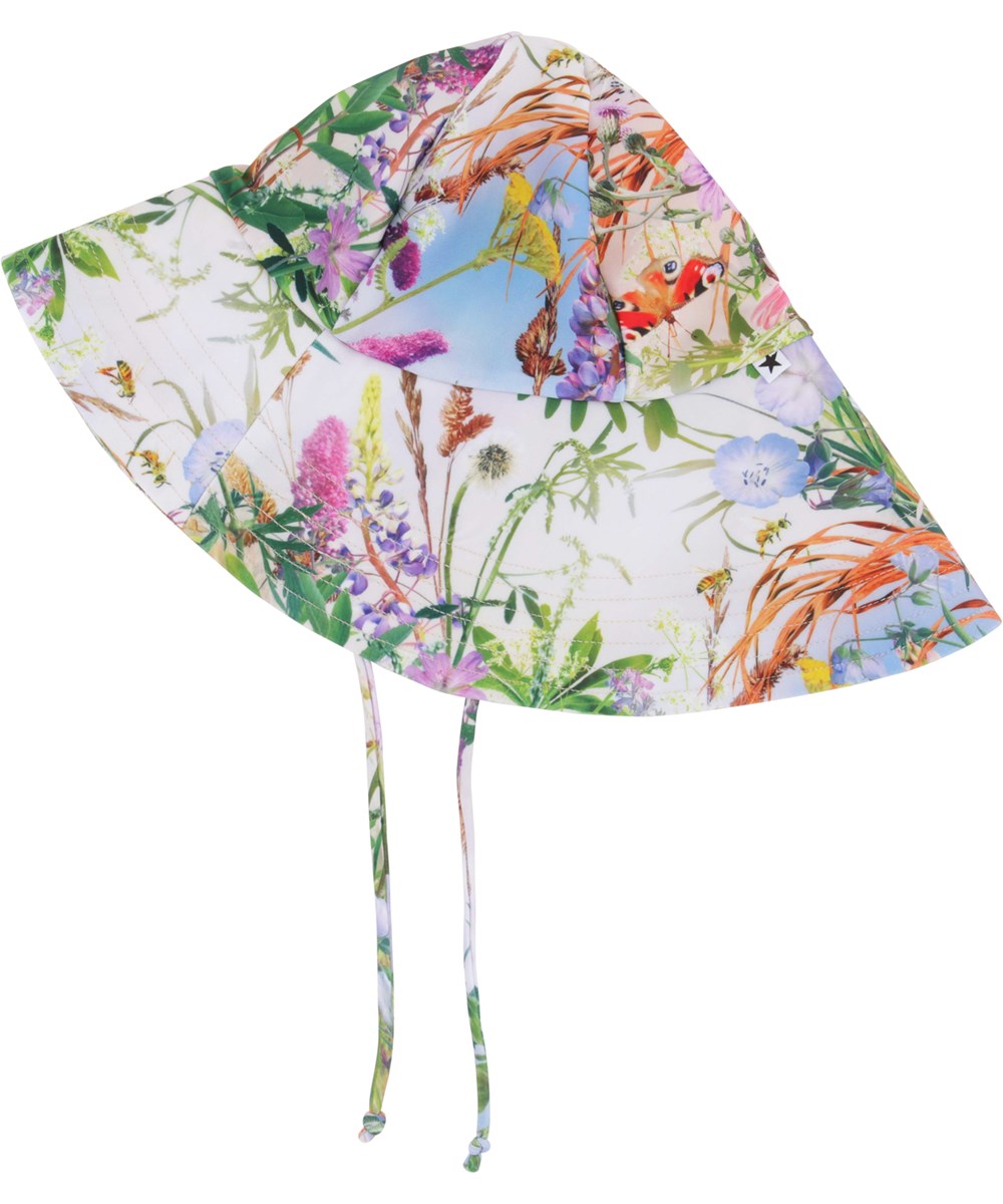 Nuka - Wild Nature - Multi-coloured baby sun hat in an all over nature print